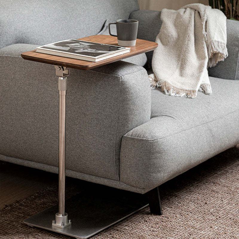 Nordic Cylindrical Solid Wood Steel Side Table