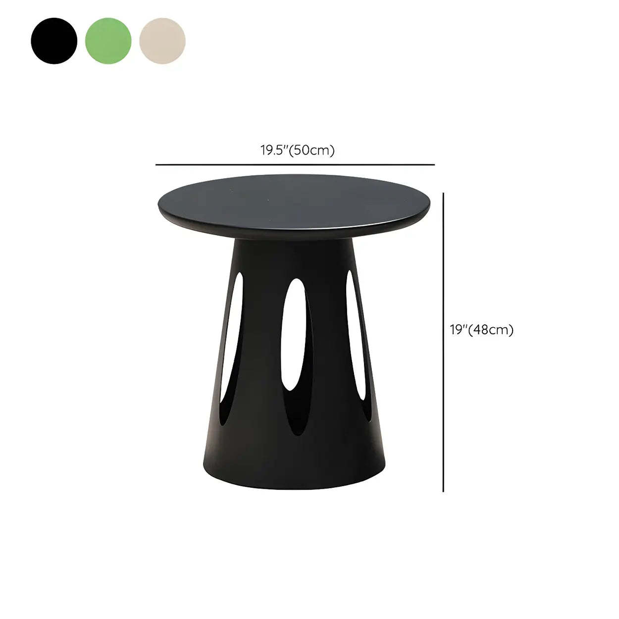 Teak Round Top Aluminum Outdoor Coffee Table