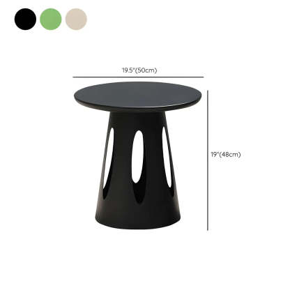 Teak Round Top Aluminum Outdoor Coffee Table