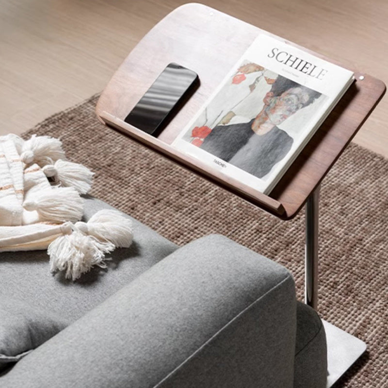 Nordic Cylindrical Solid Wood Steel Side Table