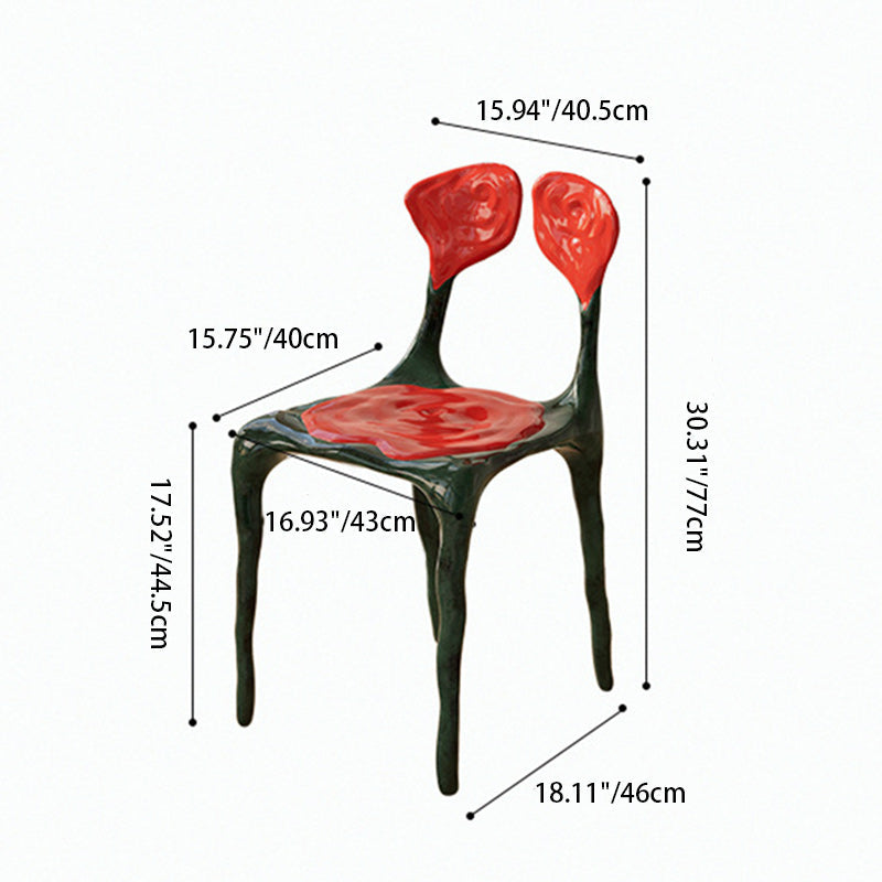 Art Deco Rose FRP Dining Chair
