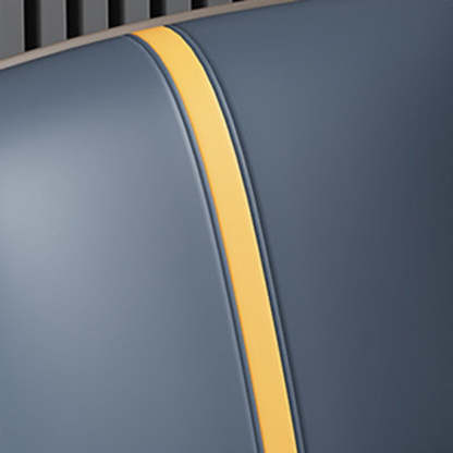 Nordic Leather Carbon Steel Curved Dining Chair