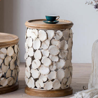 Modern Art Deco Petals Wood Coffee Table
