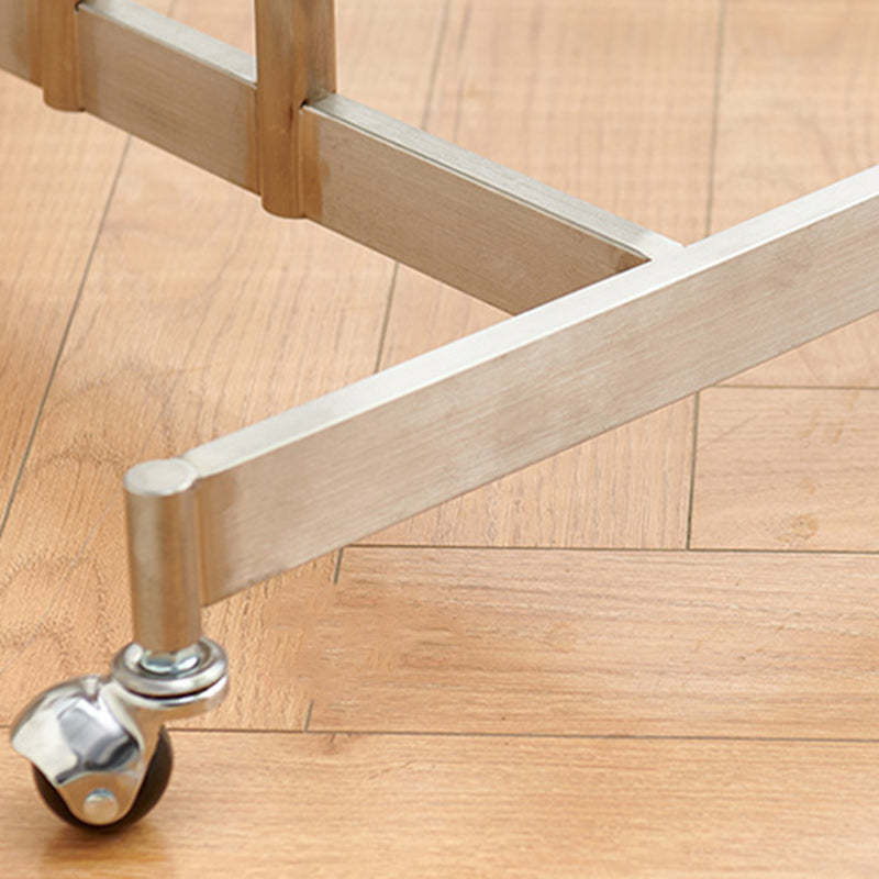 Scandinavian Wood Iron Rectangular End Table 1-Tier