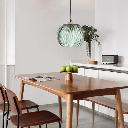 Green Leaf Glass Ball Pendant Light