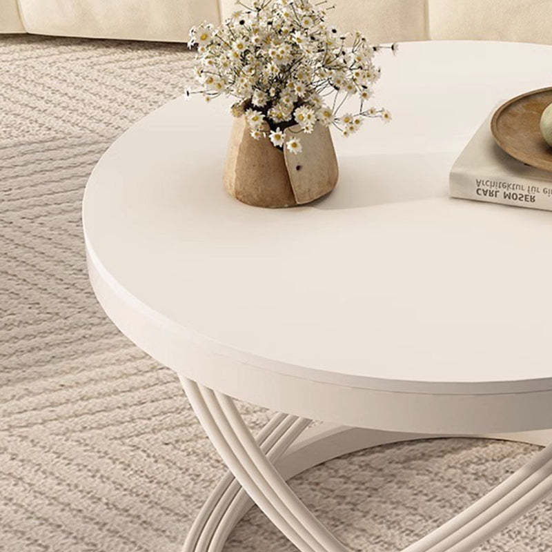 Nordic Round Iron Slab Coffee Table