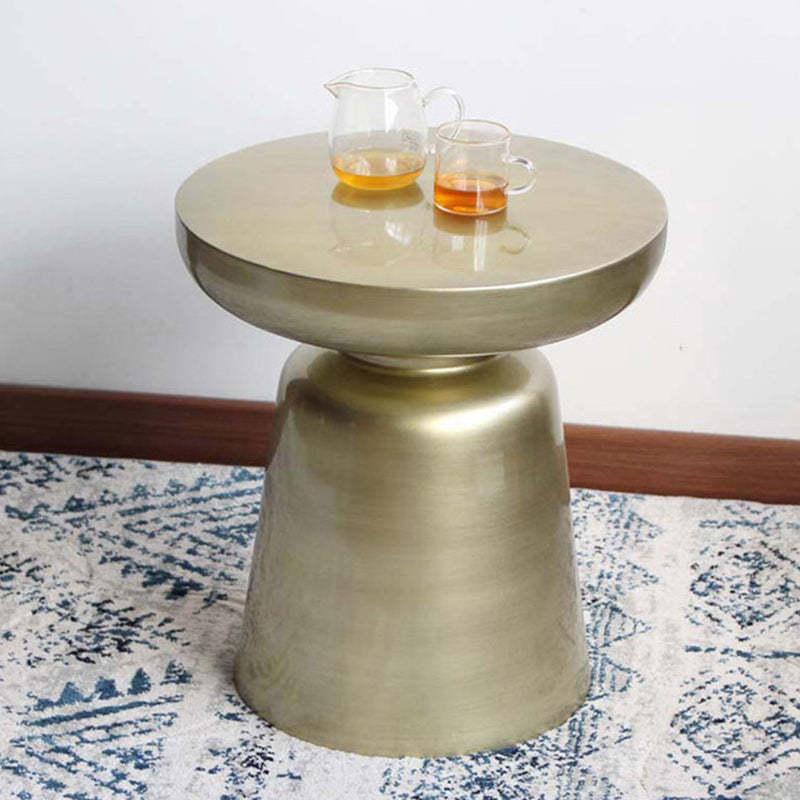 Scandinavian Round Disc Column End Table