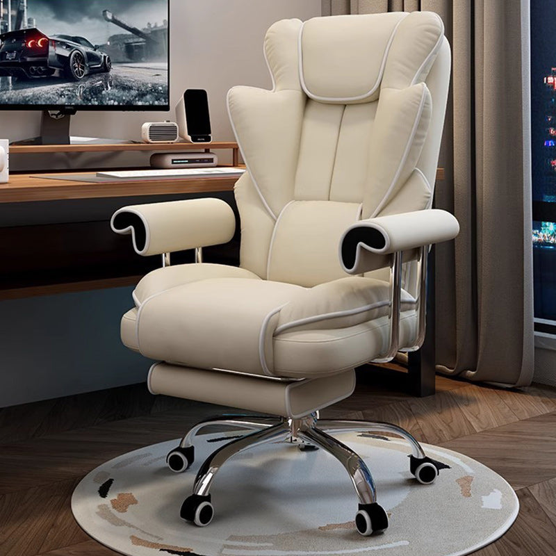Minimalist Microfiber Nano Leather Steel Desk Chair