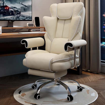 Minimalist Microfiber Nano Leather Steel Desk Chair