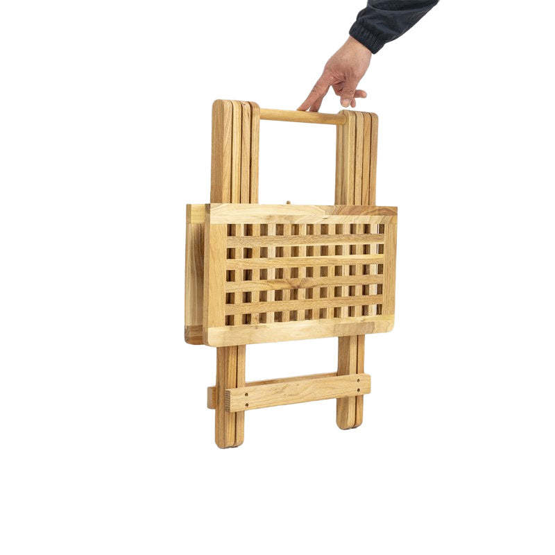Minimalist Square Solid Wood Collapsible Coffee Table