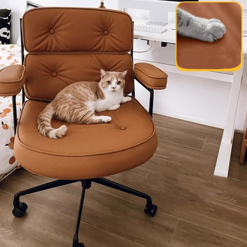 Modern PU Leather Steel Desk Chair