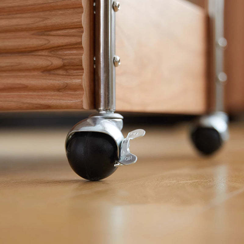 Japanese Solid Wood 2-Tier End Table