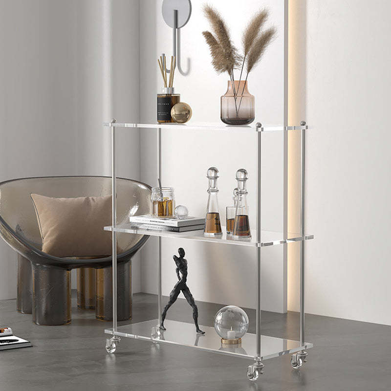 Contemporary Acrylic Steel Side Table