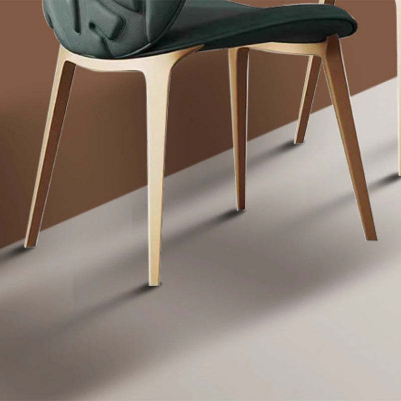 Modern Oval Microfiber Leather Steel Dining Chair