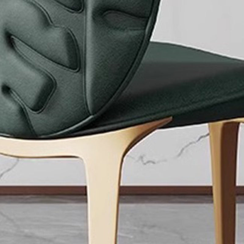Modern Oval Microfiber Leather Steel Dining Chair