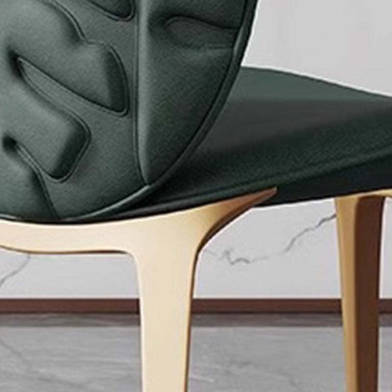 Modern Oval Microfiber Leather Steel Dining Chair