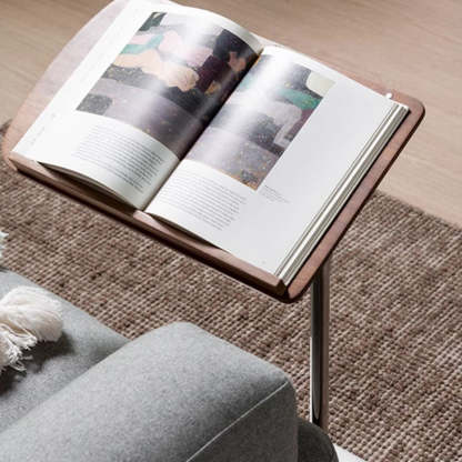 Nordic Cylindrical Solid Wood Steel Side Table