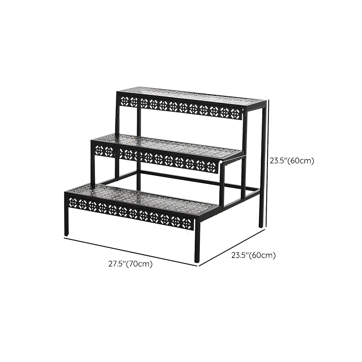 Metal Semi-Circle Balcony Plant Stand
