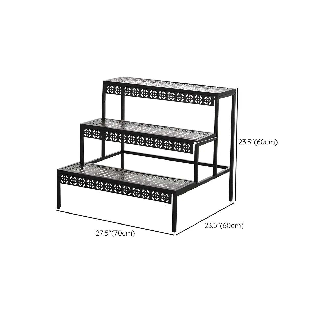 Metal Semi-Circle Balcony Plant Stand