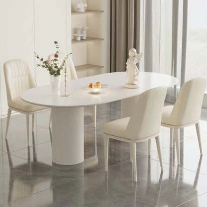 Minimalist PU Leather Steel Dining Chair