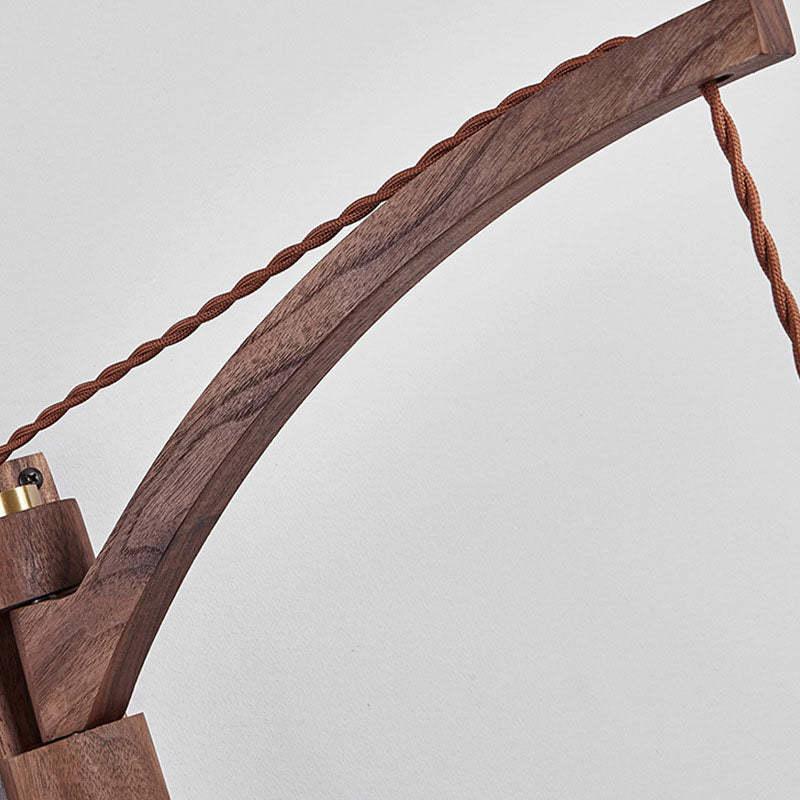 Japanese Wabi-Sabi Solid Wood Glass Horn Sconce