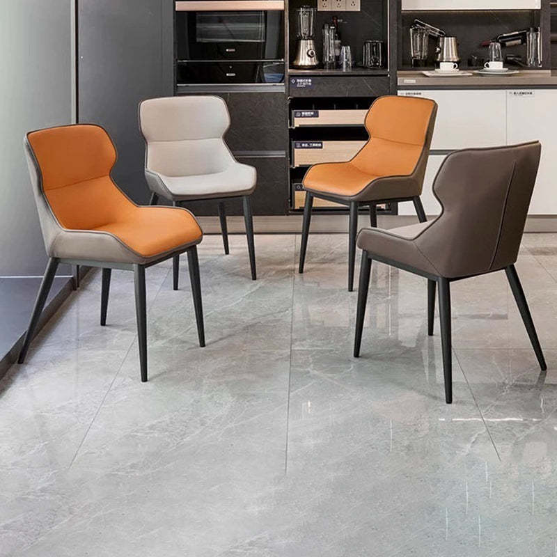 Microfiber Leather Upholstered Dining Chair