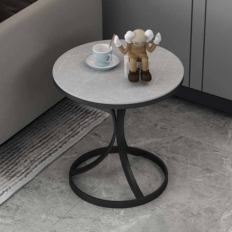 Modern Luxury Rock Slab Steel Coffee Table