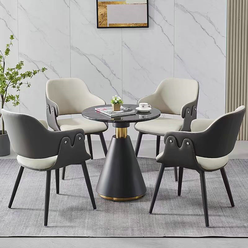 Minimalist Wood Leather Armchair