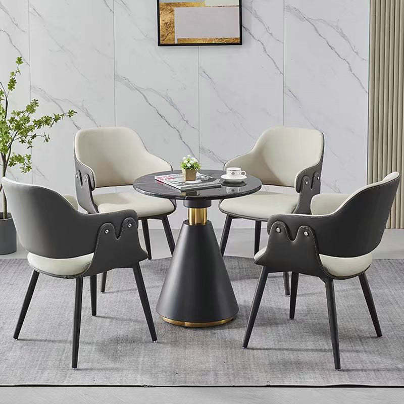Minimalist Wood Leather Armchair