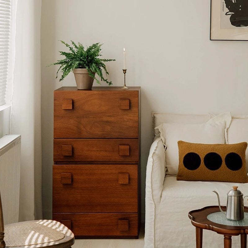 Vintage Wood 2-Storage Nightstand