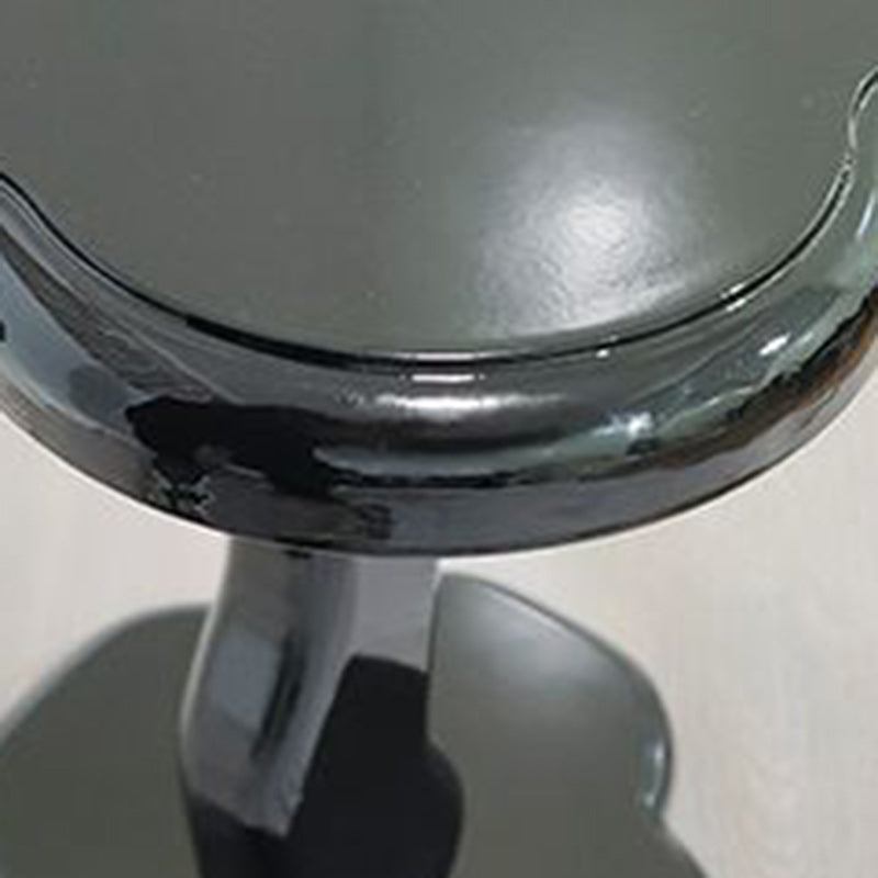 Scandinavian Petal Glass Steel End Table