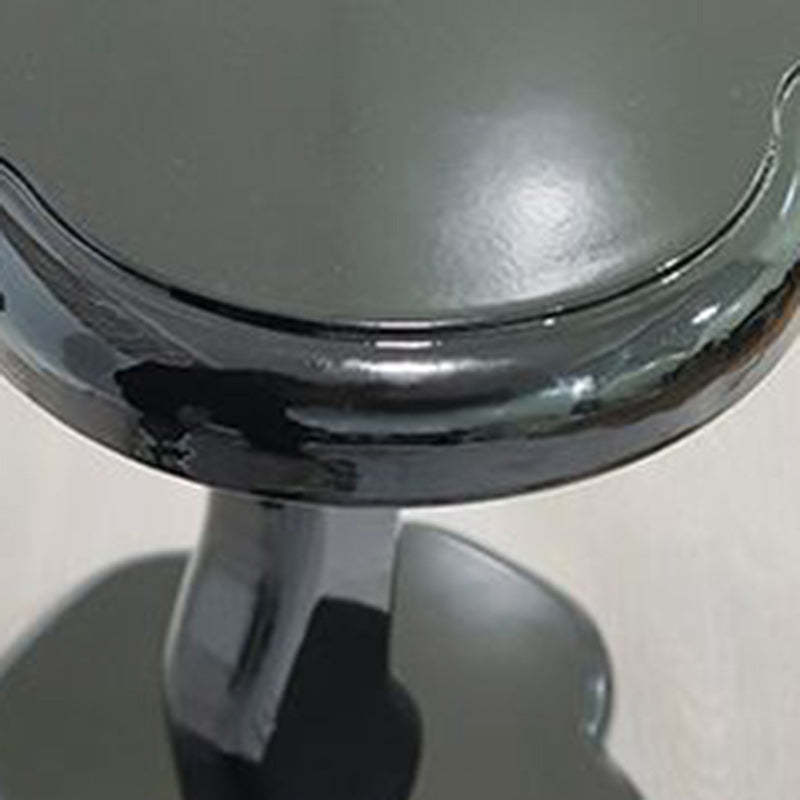 Scandinavian Petal Glass Steel End Table