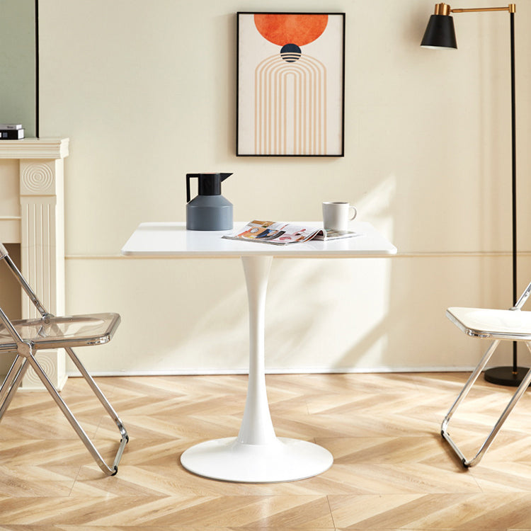 Minimalist Round Engineered Wood Iron Coffee Table