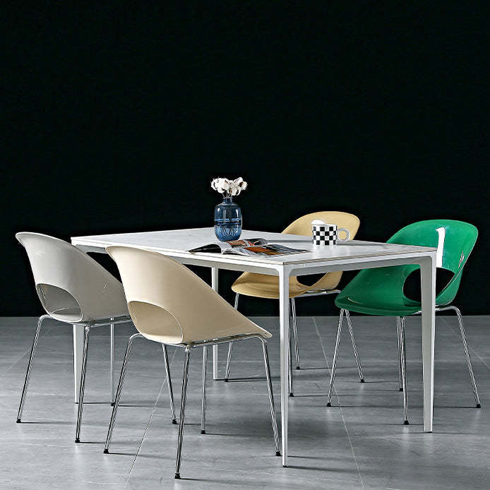 Hollow Back Metal Dining Chair