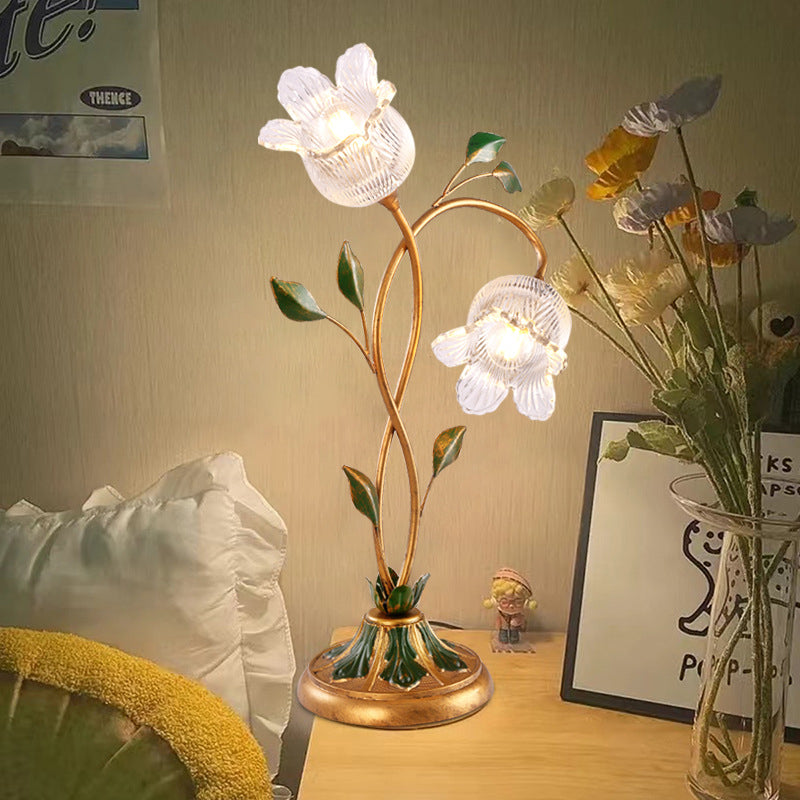 Art Deco Flower Branch Leaf Table Lamp — 1 / 110V-120V For US/CA