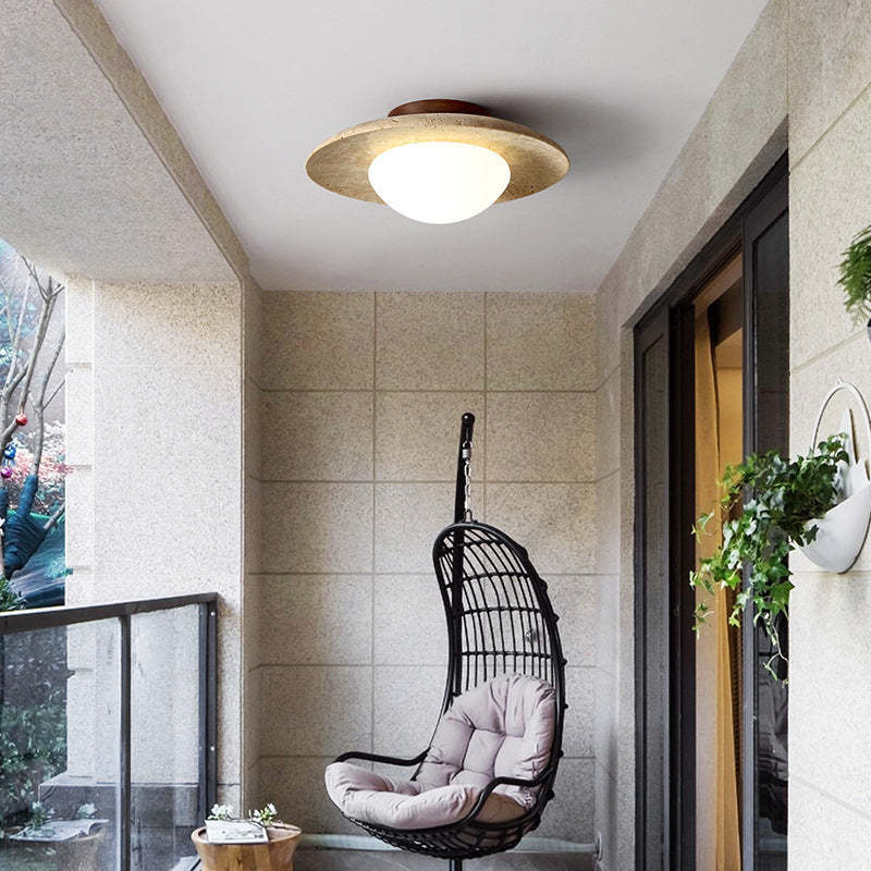 Minimalist Travertine 1-Light Ceiling Light