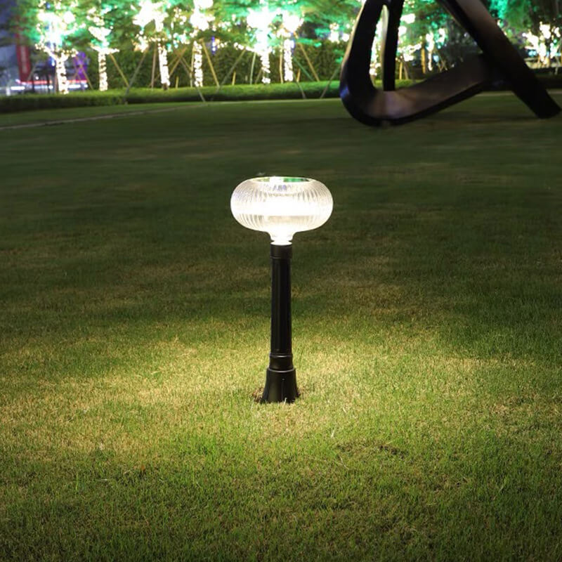 Modern Solar Oval Aluminum LED Outdoor Light