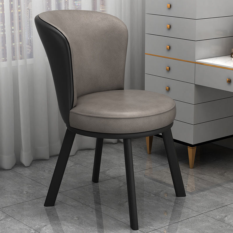 Contemporary Fabric Upholstered Steel Dining Chair