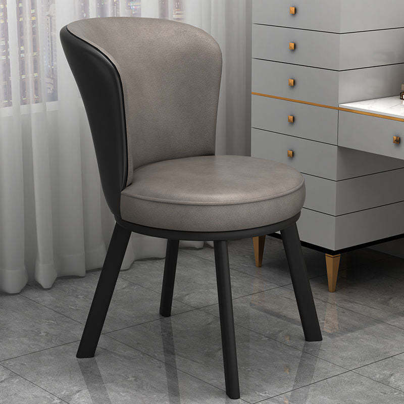 Contemporary Fabric Upholstered Steel Dining Chair