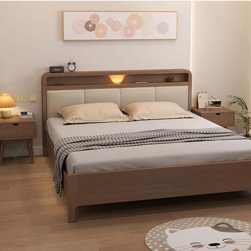 Modern Cubic Rubber Wood 1/2-Drawer Nightstand