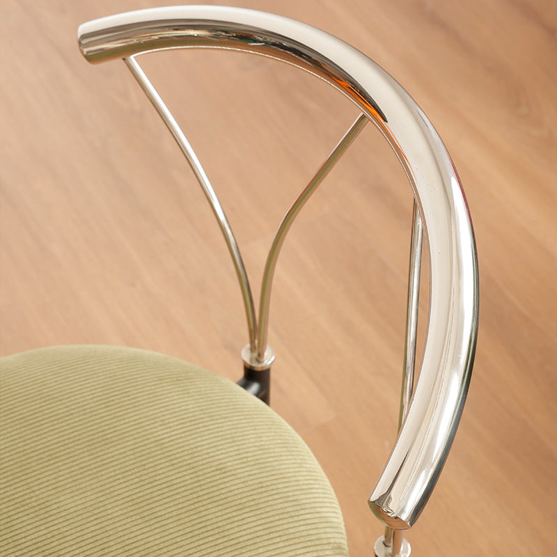 Nordic Scalloped Corduroy Round Dining Chair
