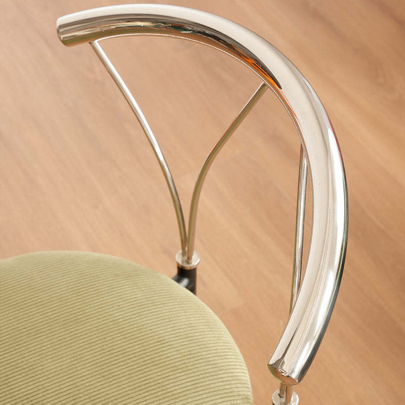 Nordic Scalloped Corduroy Round Dining Chair
