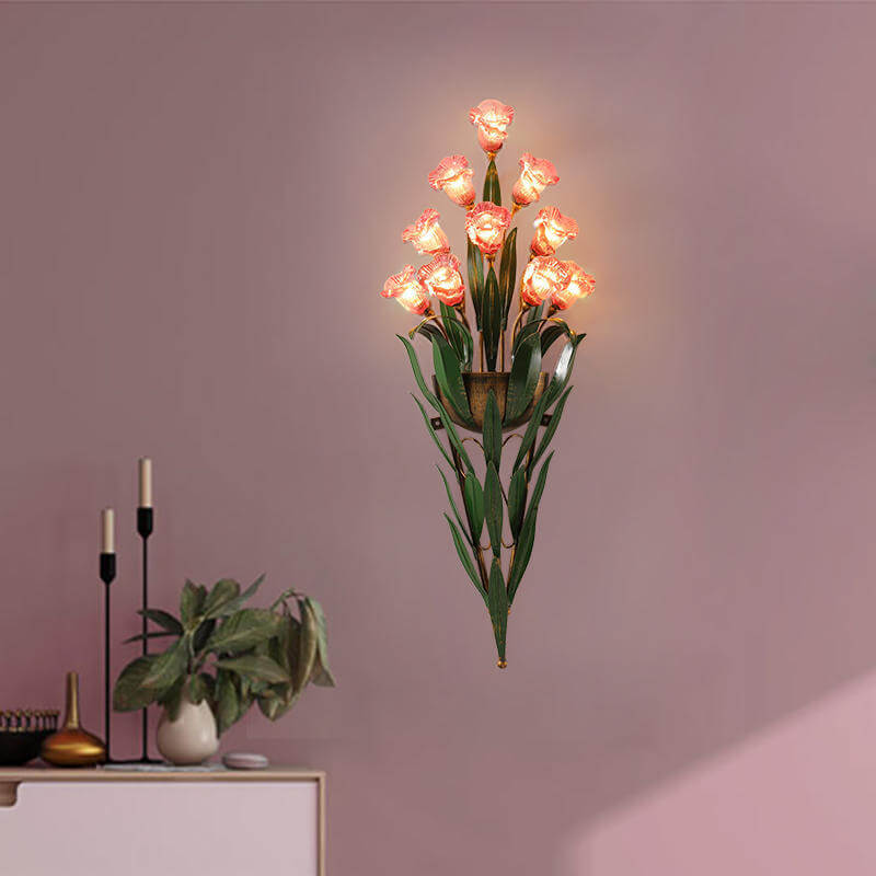 Minimalist Glass Flower Wall Sconce