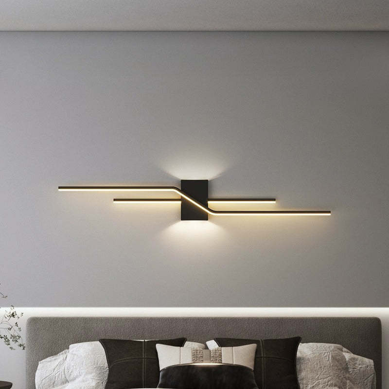 Minimalist Aluminum Geometric Straight Line LED Sconce — Warm Light (3000K) / 110V-120V For US/CA