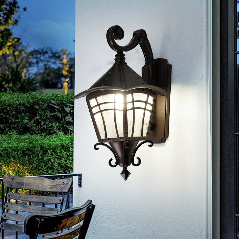 European Aluminum Glass Cone Cylinder Wall Sconce