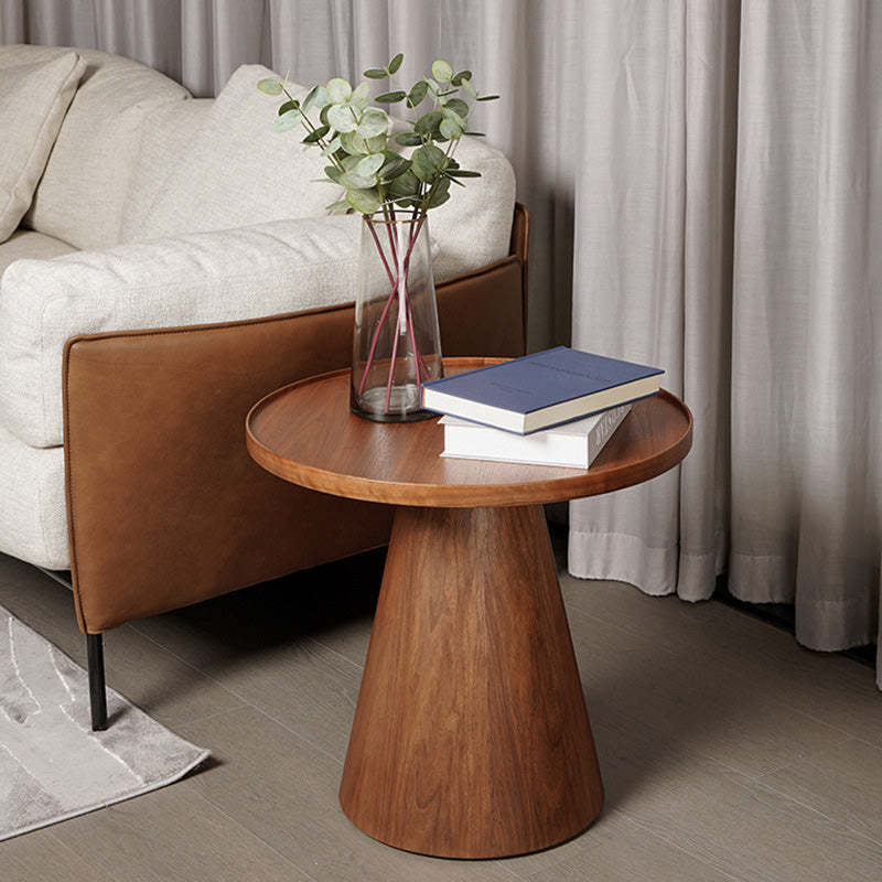 Minimalist Round Wood Coffee Table