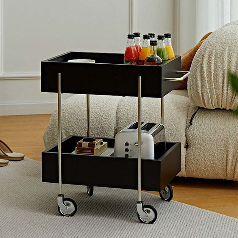 Modern Eclectic Steel 2-Tier End Table