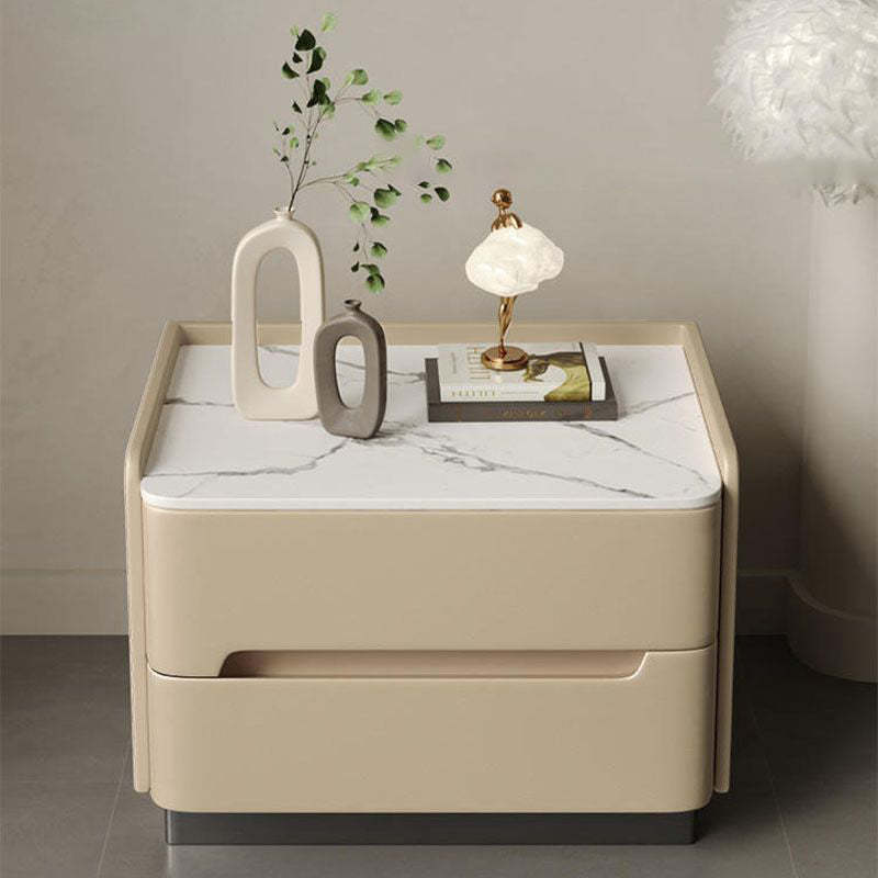 Nordic Sintered Stone Side Table 2-Drawer