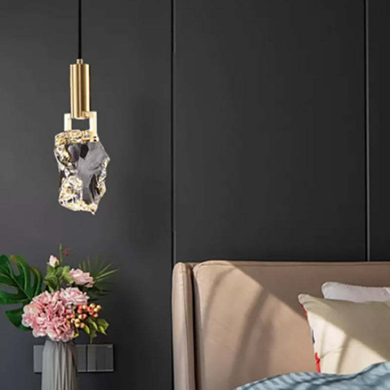 Modern Luxe Copper Crystal Stone Pendant