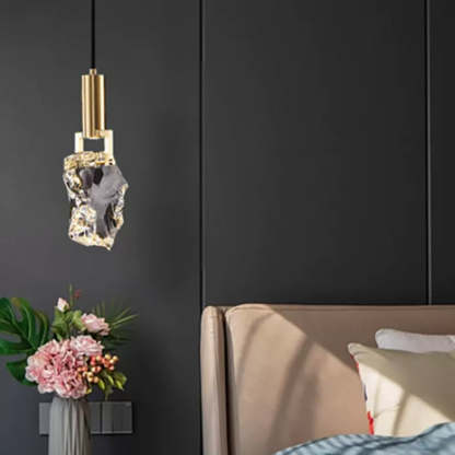 Modern Luxe Copper Crystal Stone Pendant